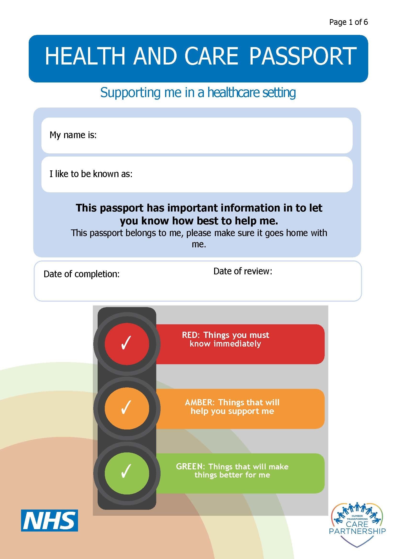 My Health and Care Passport